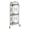 Verdigris Three-Shelf Corner Plant/Display Stand