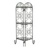 Verdigris Three-Shelf Corner Plant/Display Stand