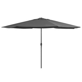 Outdoor Parasol with Metal Pole 157.5" Anthracite