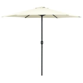 Outdoor Parasol with Aluminum Pole 106.3"x96.9" Sand White