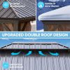 12*16FT patic gazebo,alu gazebo with steel canopy,Outdoor Permanent Hardtop Gazebo Canopy for Patio, Garden, Backyard
