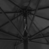 Outdoor Parasol with Metal Pole 157.5" Anthracite
