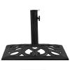 Umbrella Base Black 18.5"x18.5"x13" Cast Iron