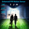 300 LED Motion Sensor Outdoor Lights, 5 Heads, 360° Adjustable, 2Pack