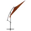 Cantilever Umbrella with Aluminum Pole Terracotta 118.1"