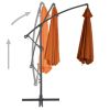 Cantilever Umbrella with Aluminum Pole Terracotta 118.1"
