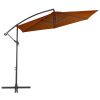 Cantilever Umbrella with Aluminum Pole Terracotta 118.1"