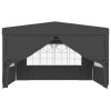 Professional Party Tent with Side Walls 13.1'x13.1' Anthracite 0.3 oz/ft²