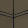 Gazebo with Curtains 236.2"x117.3"x106.3" Taupe 0.6 oz/ft²