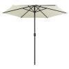 Outdoor Parasol with Aluminum Pole 106.3"x96.9" Sand White