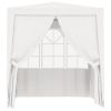 Professional Party Tent with Side Walls 8.2'x8.2' White 0.3 oz/ft²