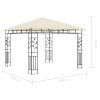 Gazebo with Mosquito Net 9.8'x9.8'x9' Cream 0.6 oz/ft²