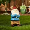 Keep Off Grass Grumpy Garden Gnome